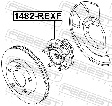 1482REXF Febest Ступица колеса передняя
