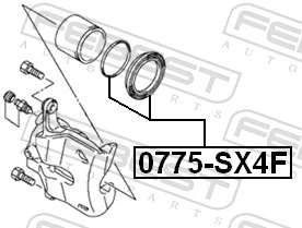 0775SX4F Febest Ремкомплект суппорта тормозного, переднего