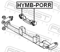 HYMBPORR Febest Сайлентблок кронштейна задней подушки двигателя