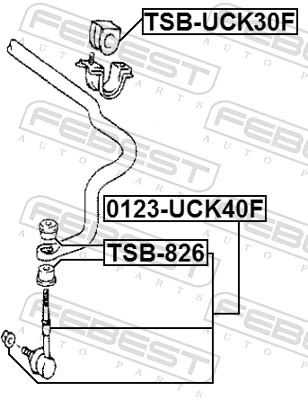 TSBUCK30F Febest Разрезная втулка стабилизатора