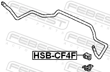 HSBCF4F Febest Разрезная втулка стабилизатора