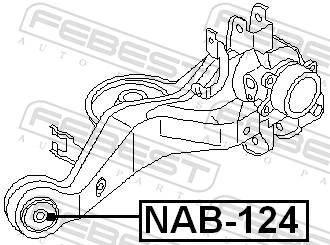 NAB124 Febest Сайлентблок цапфы