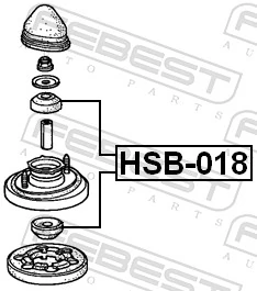HSB018 Febest Втулка штока амортизатора переднего