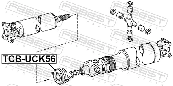 TCBUCK56 Febest Подвесной подшипник кардана
