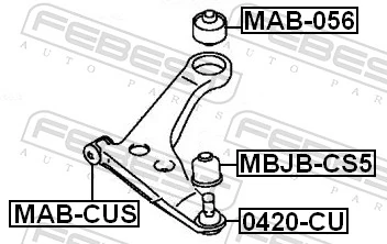 0420CU Febest Палец шаровой нижний