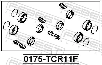 0175TCR11F Febest Ремкомплект суппорта тормозного, переднего