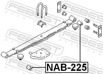 N20621 RBI Сайлентблок задней рессоры, задний