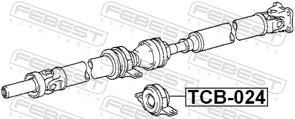 TCB024 Febest Подвесной подшипник кардана