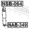 NSB064 Febest втулка крепления заднего амортизатора