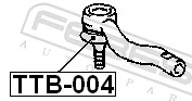 TTB004 Febest Пыльник рулевого наконечника