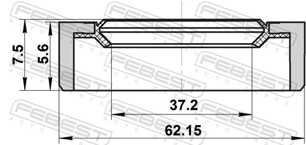 95BDY39620608X Febest Сальник подвесного подшипника переднего промежуточного вала