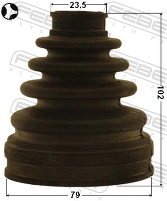 0115AZT255LT Febest Пыльник гранаты внутренний, левый