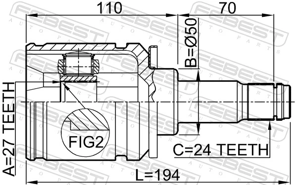 Шарнир угловых скоростей передний левый Toyota Camry V седан (V30) (2001 - 2006) цена, от 37.73 USD