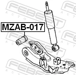 MZAB017 Febest Сайлентблок нижнего переднего рычага