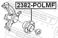 2382POLMF Febest Ступица колеса передняя