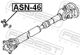ASN46 Febest Крестовина карданного вала переднего