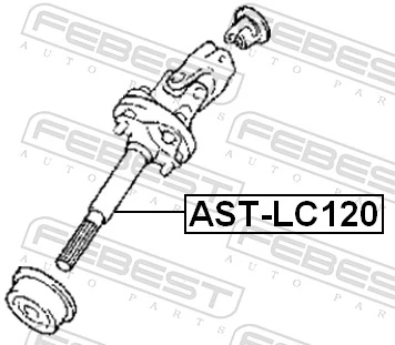 ASTLC120 Febest Вал рулевой колонки, нижний