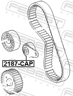 2187CAP Febest Ролик натяжителя ремня ГРМ