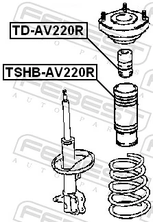 TSHBAV220R Febest Пыльник заднего амортизатора
