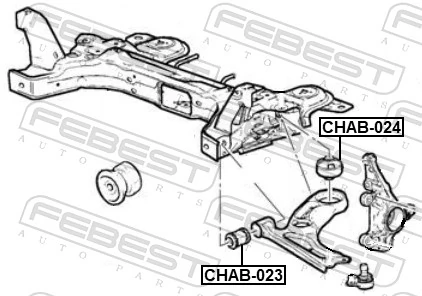 CHAB024 Febest Сайлентблок нижнего переднего рычага
