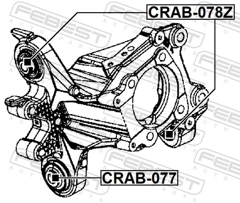 CRAB077 Febest Сайлентблок цапфы