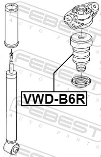 VWDB6R Febest Буфер амортизатора заднего