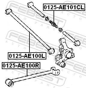 0125AE101CL Febest Поперечная тяга задней подвески