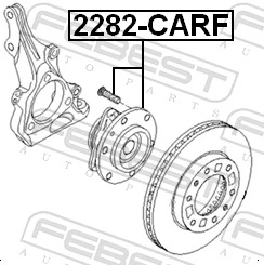 2282CARF Febest Ступица колеса передняя