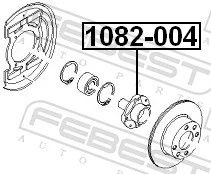 1082004 Febest Ступица колеса передняя
