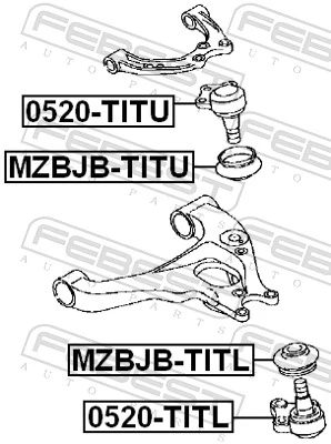 W62834540 Mazda Верхние шаровые опоры