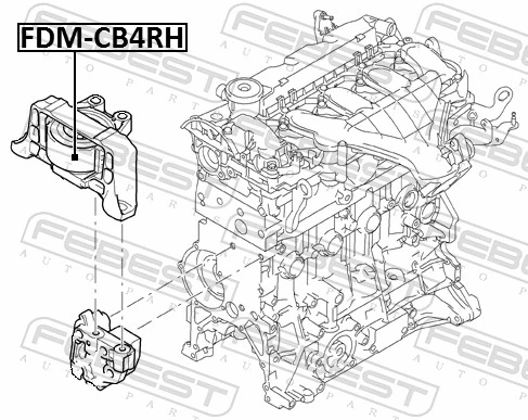 FDMCB4RH Febest Правая подушка двигателя