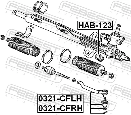 Рулевой наконечник Honda Accord V седан (CE, CF) (1996 - 1998) цена, от 13.59 USD
