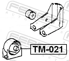 TM021 Febest Подушка передней опоры двигателя