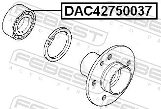 DAC42750037 Febest Подшипник ступицы задней