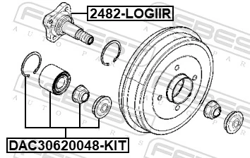 2482LOGIIR Febest Цапфа задняя