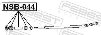 NSB044 Febest Втулка передней радиальной тяги передняя