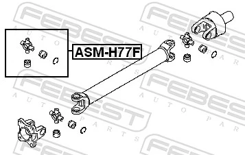 ASMH77F Febest Крестовина карданного вала переднего