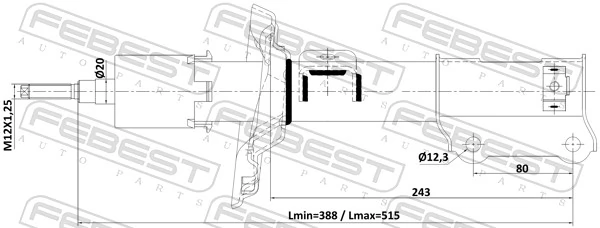 Амортизатор подвески передний левый Hyundai/Kia 54660H5100 цена, от 70.96 USD