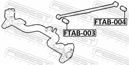 FTAB004 Febest Сайлентблок задней рессоры, задний