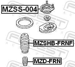 MZSS004 Febest Подушка амортизатора переднего