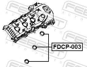 FDCP003 Febest Прокладки свечных колодцев