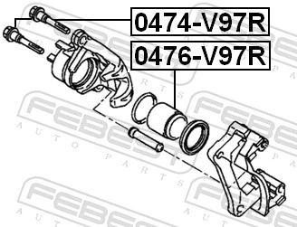0476V97R Febest Поршень тормозного суппорта заднего