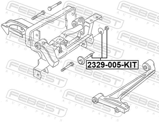 2329005KIT Febest Болт крепления переднего рычага, нижнего