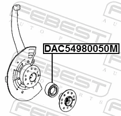 DAC54980050M Febest Подшипник ступицы передней