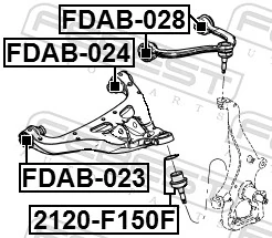 FDAB024 Febest Сайлентблок нижнего переднего рычага