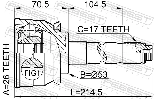 Купить ШРУС наружный передний Исузу Трупер  UBS