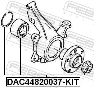 DAC44820037KIT Febest Подшипник ступицы передней