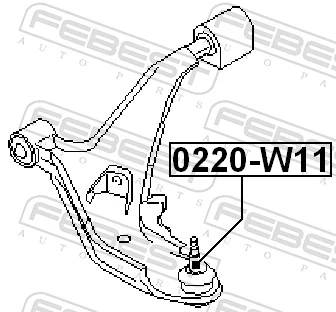 0220W11 Febest Палец шаровой нижний