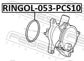 RINGOL053PCS10 Febest Сальник подвесного подшипника переднего промежуточного вала