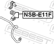 NSBE11F Febest Разрезная втулка стабилизатора